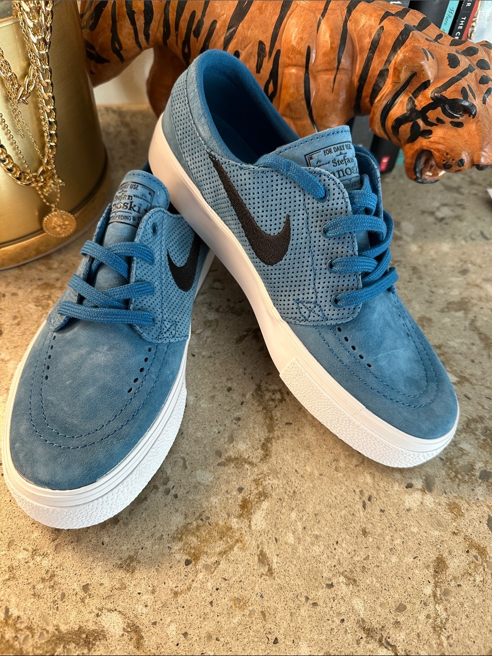 Nike SB Zoom Janoski HT Industrial Blue/Black Low-Top Sneakers NEW NEVER WORN